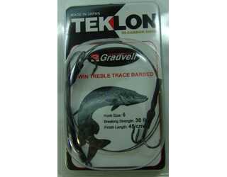 ANZUELO GRAUVELL TEKLON TWIN TREBLE TRACE BARBED 6 ANZUELO GRAUVELL TEKLON TWIN TREBLE TRACE BARBED 6