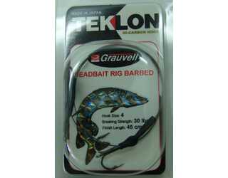 ANZUELO GRAUVELL TEKLON DEADBAIT RIG BARBED 4 ANZUELO GRAUVELL TEKLON DEADBAIT RIG BARBED 4