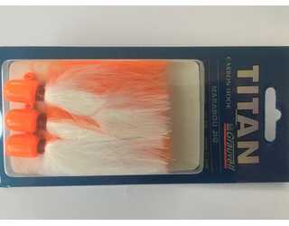 MARABOU JIG 4/0 FLUOR ORANGE/WHITE (paquete de 3 unidades)  MARABOU JIG 4/0 FLUOR ORANGE/WHITE (paquete de 3 unidades)