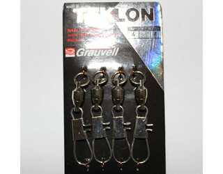 EMERILLON TEKLON BALL BEARING IMPERDIBLE 4 (4 unidades) 51LB  EMERILLON TEKLON BALL BEARING IMPERDIBLE 4 (4 unidades) 51LB