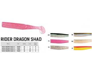 JINZA SEAGULL RIDER DRAGON SHAD 10 SS 4PCS  JINZA SEAGULL RIDER DRAGON SHAD 10 SS 4PCS