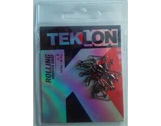 EMERILLON TEKLON ROLLING W/ HOOKED SNAP 6 (10 unidades)