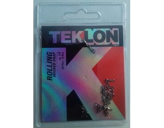 EMERILLON TEKLON ROLLING W/ HOOKED SNAP 14 (10 unidades) 6KG EMERILLON TEKLON ROLLING W/ HOOKED SNAP 14 (10 unidades) 6KG