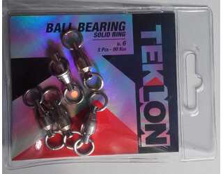 EMERILLON TEKLON BALL BEARING W/SOLID RING 6 (5 unidades)