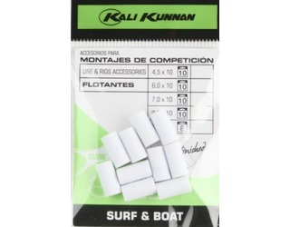KALI KUNNAN FLOTANTES TRS 7X13mm (8 unidades) WHITE