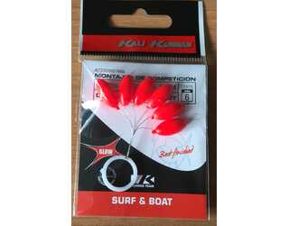 KALI OVALBAIT FLOTANTE 7x15 ROJO LACADO (6 unidades) KALI OVALBAIT FLOTANTE 7x15 ROJO LACADO (6 unidades)