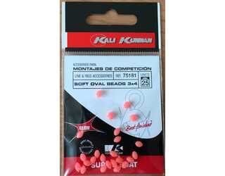 BOLAS BLANDAS FOSFORESCENTES 3x4 ROJA (25 unidades)  BOLAS BLANDAS FOSFORESCENTES 3x4 ROJA (25 unidades)
