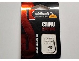 ASARI CARTERA CHINU STRONG-10 ANZUELO NEGRO Nº 1/0 (paquete de 10u) ASARI CARTERA CHINU STRONG-10 ANZUELO NEGRO Nº 1/0 (paquete de 10u)