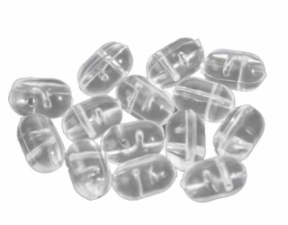 VERCELLI - PERLAS VERCELLI OVAL TRANSPARANTE BIPERFORADA XL 8X5mm(9 unidade
