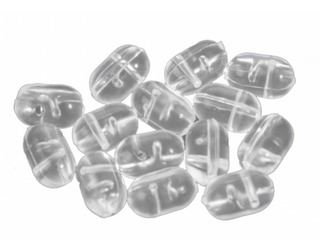 VERCELLI - PERLAS VERCELLI OVAL TRANSPARANTE BIPERFORADA XXL 10X7mm(6 unida
