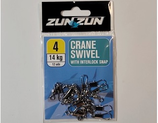 ZUNZUN CRANE SWIVEL WITH INTERLOCK SNAP Nº 4 (12 unidades) 14KG ZUNZUN CRANE SWIVEL WITH INTERLOCK SNAP Nº 4 (12 unidades) 14KG