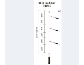 BFC - BAJO LINEA CALAMAR TRIPLE 0.30mm-1.50m BFC - BAJO LINEA CALAMAR TRIPLE 0.30mm-1.50m