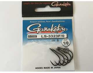 ANZUELO GAMAKATSU LS-3323F HOOKS BLACK Nº 1/0 (5 unidades)  ANZUELO GAMAKATSU LS-3323F HOOKS BLACK Nº 1/0 (5 unidades)