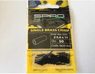 MATTE BLACK SINGLE BR CRIMP Nº 0.6XL10 (50 unidades)