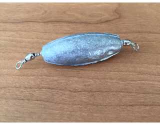 PLOMO OLIVA CON 2 EMERILLONes 10GR (unidad) PLOMO OLIVA CON 2 EMERILLONes 10GR (unidad)