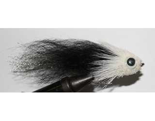 DEER HAIR SHAD ANZ 4/0 WHITE/BLACK