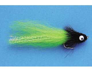 DEER HAIR SHAD ANZ 1/0 BLACK/CHARTREUSE DEER HAIR SHAD ANZ 1/0 BLACK/CHARTREUSE