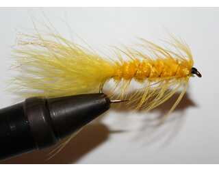 STREAMER WOLLY BUGGER YELLOW FLASH STREAMER WOLLY BUGGER YELLOW FLASH