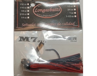 LONGASBAITS M7 JIG 3/8OZ BLACK RED