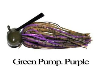 LONGASBAITS FOOTBALL JIG MINI 3/8OZ GREEN PUMP PURPLE