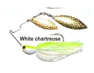 LONGASBAITS 4 WIND SPINNER 1/2OZ WHITE CHARTEUSE