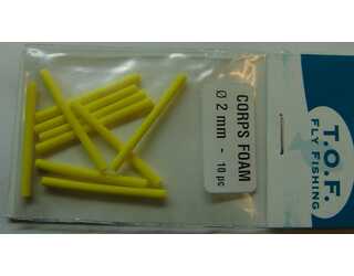 CILINDRO DE FOAM, CORPS FOAM 2mm (10u) YELLOW  CILINDRO DE FOAM, CORPS FOAM 2mm (10u) YELLOW
