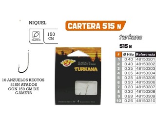 TURKANA ANZUELO MONTADO RECTO 515N Nº 2 (paquete 10 unidades) TURKANA ANZUELO MONTADO RECTO 515N Nº 2 (paquete 10 unidades)