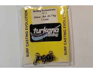 TURKANA ROLLING 20mm (5 unidades) 40.77kg TURKANA ROLLING 20mm (5 unidades) 40.77kg