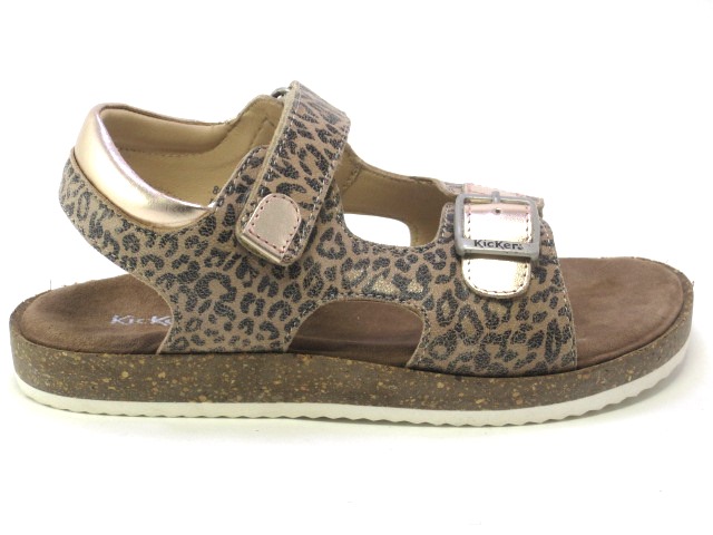 KICKERS FUNKYO BEIGE LEOPARD.