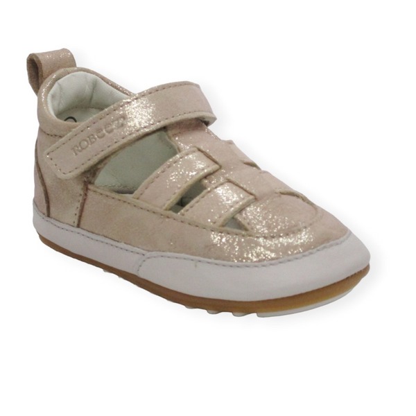 ROBEEZ MINIZ CUIR GLITTER GOLD.