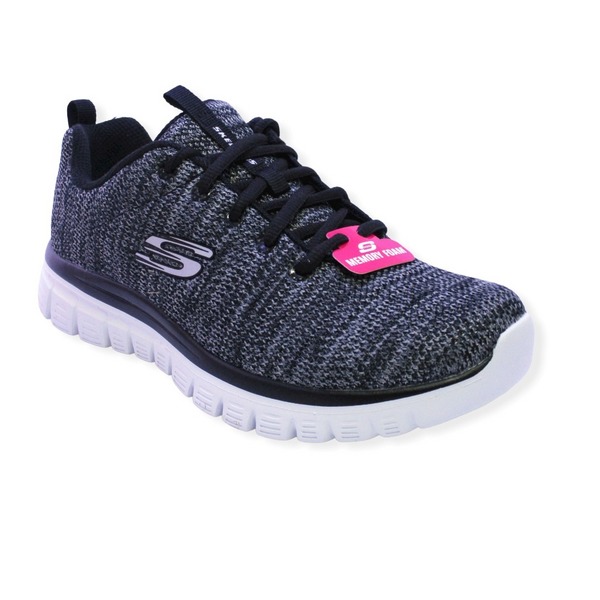 SKECHERS 12614 BKW TWISTED FORTUNE