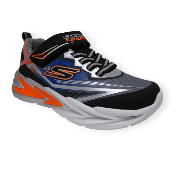 SKECHERS 400139L BKSL FLEX GLOW ULTRA LIGHTS