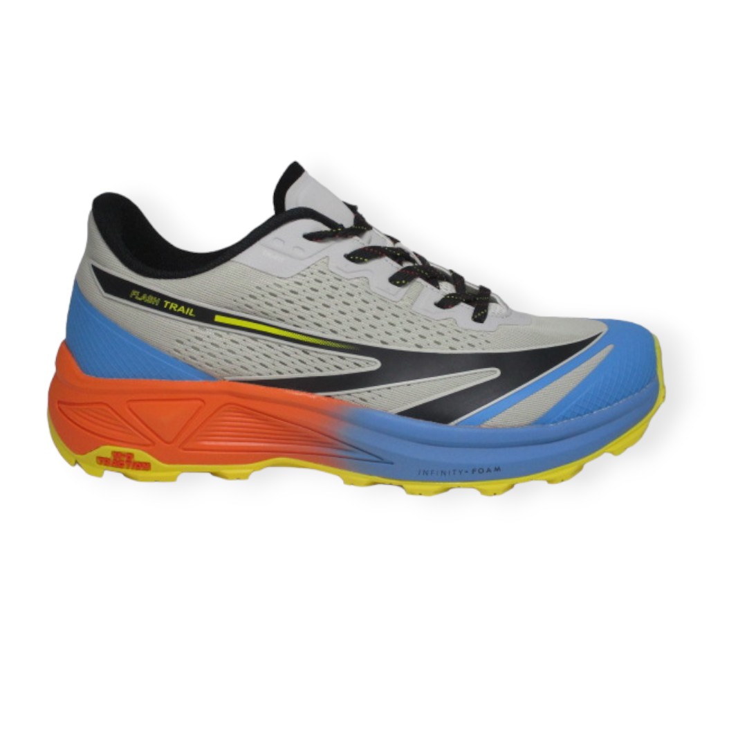 HI-TEC FLASH TRAIL GREY BLUE ORANGE