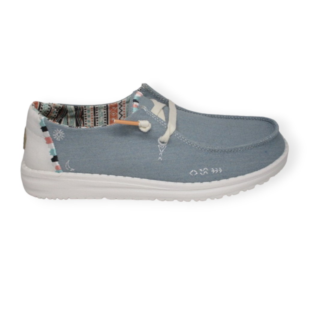 HEY DUDE WENDY BOHO LIGHT DENIM