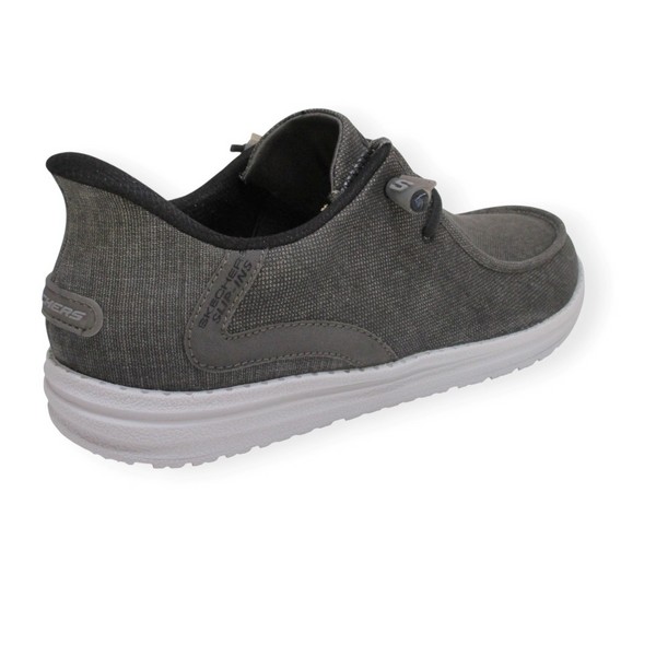 SKECHERS 210959 BKGY RELAXED FIT MELSON SLIP IN