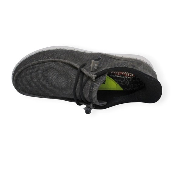 SKECHERS 210959 BKGY RELAXED FIT MELSON SLIP IN