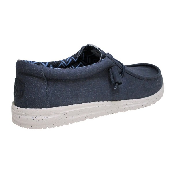 HEY DUDE WALLY STRETCH CANVAS NAVY