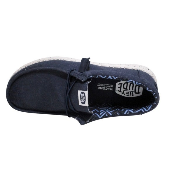 HEY DUDE WALLY STRETCH CANVAS NAVY