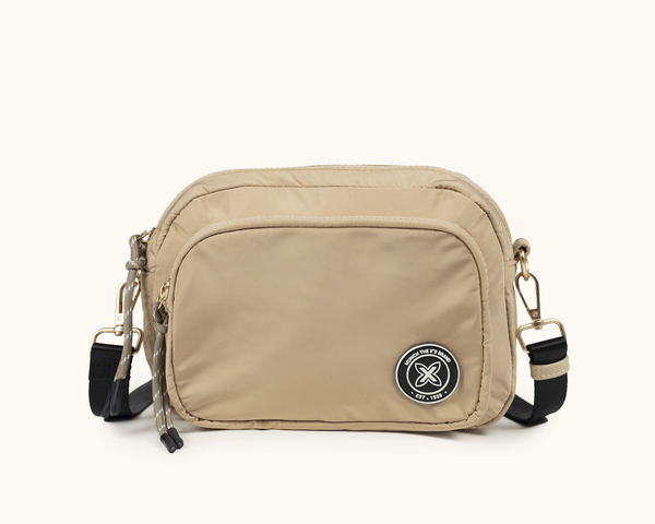 MUNICH SHALLOW CROSSBODY CAMERA BEIGE