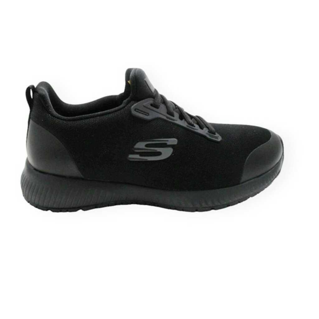 skechers 77222ec blk work squad sr