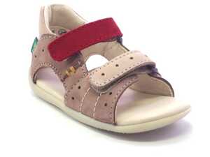 kickers boping 2 beige rouge_1