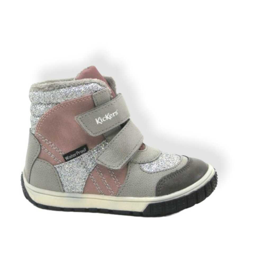 kickers 585575 grey rose sitrouille waterproof.