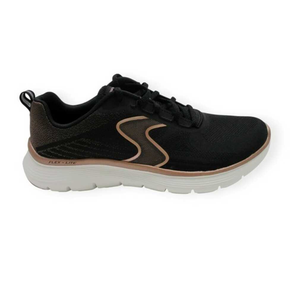 skechers 150215 bkrg flex appeal luxe glow