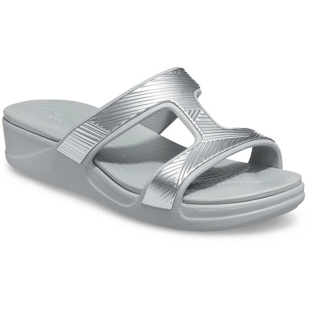 crocs monterey metallic sow light grey 207144