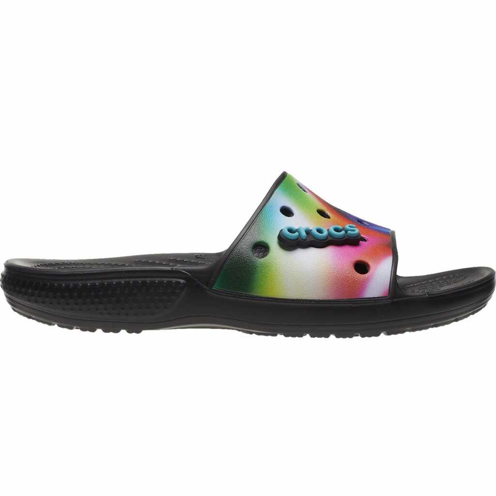 crocs classic clog solarized slide black 207557