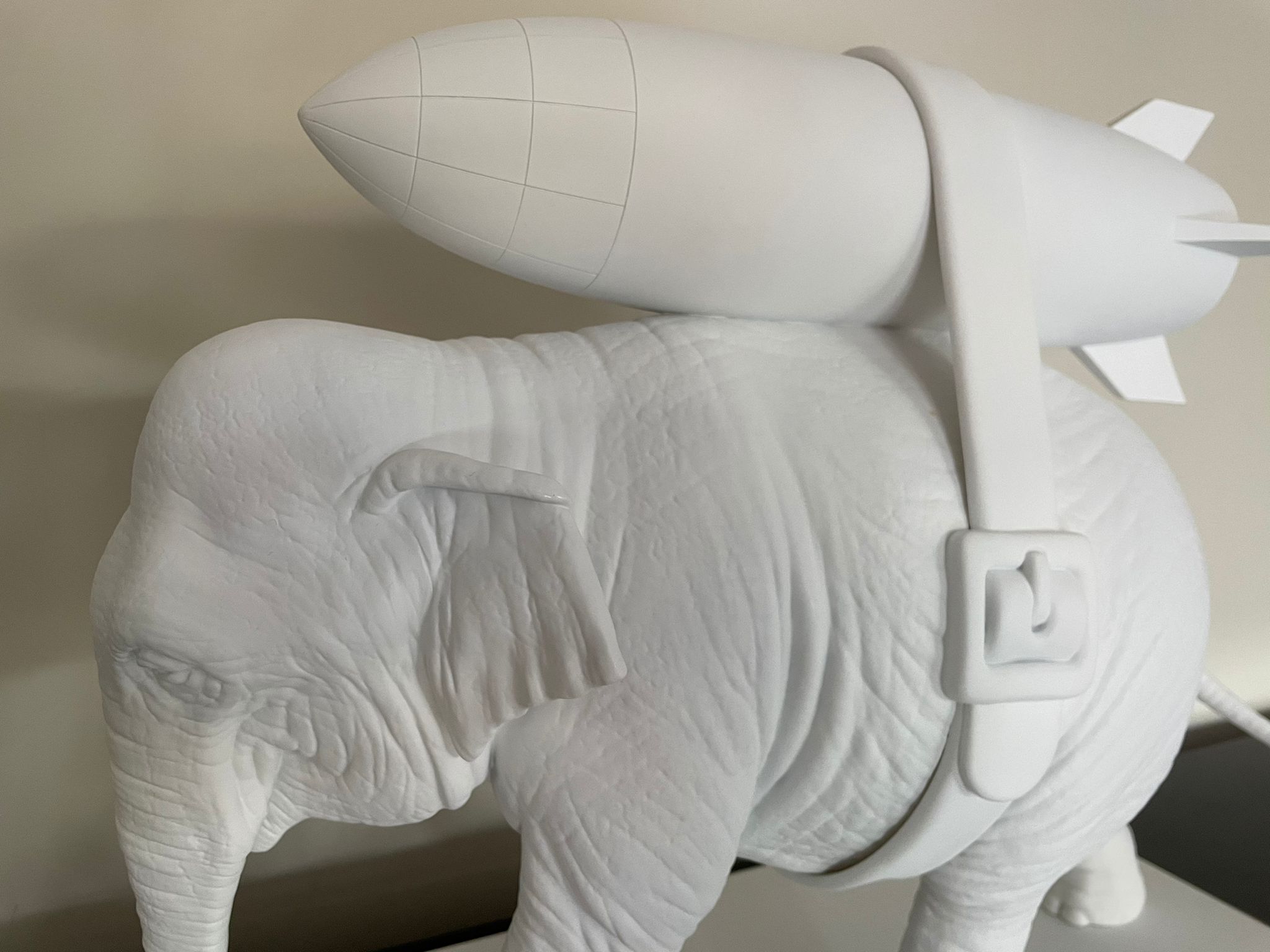 Banksy Elephant with Bomb Figure White, 2020 [Toys & Collectibles