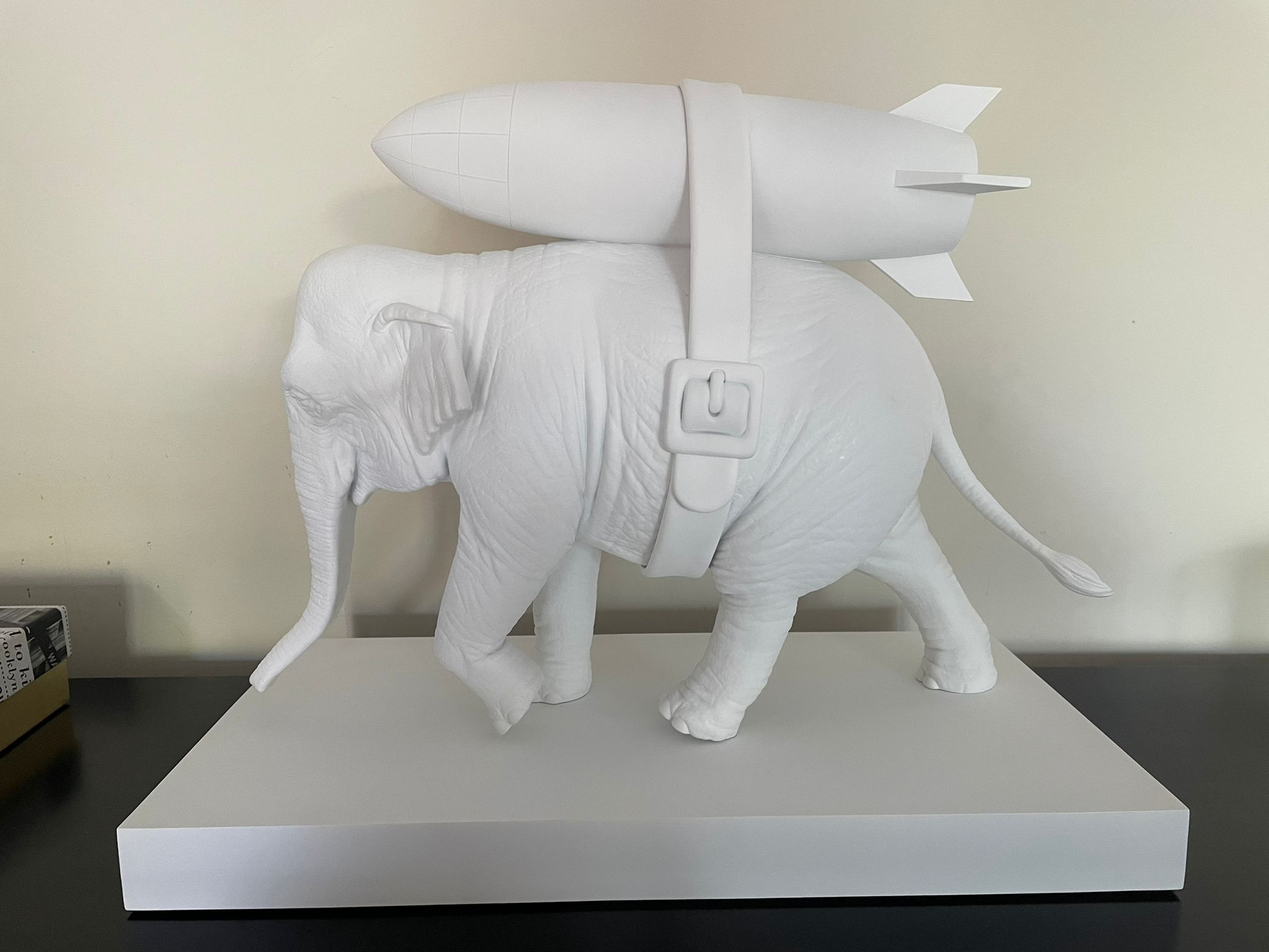 Banksy Elephant with Bomb Figure  White, 2020 18