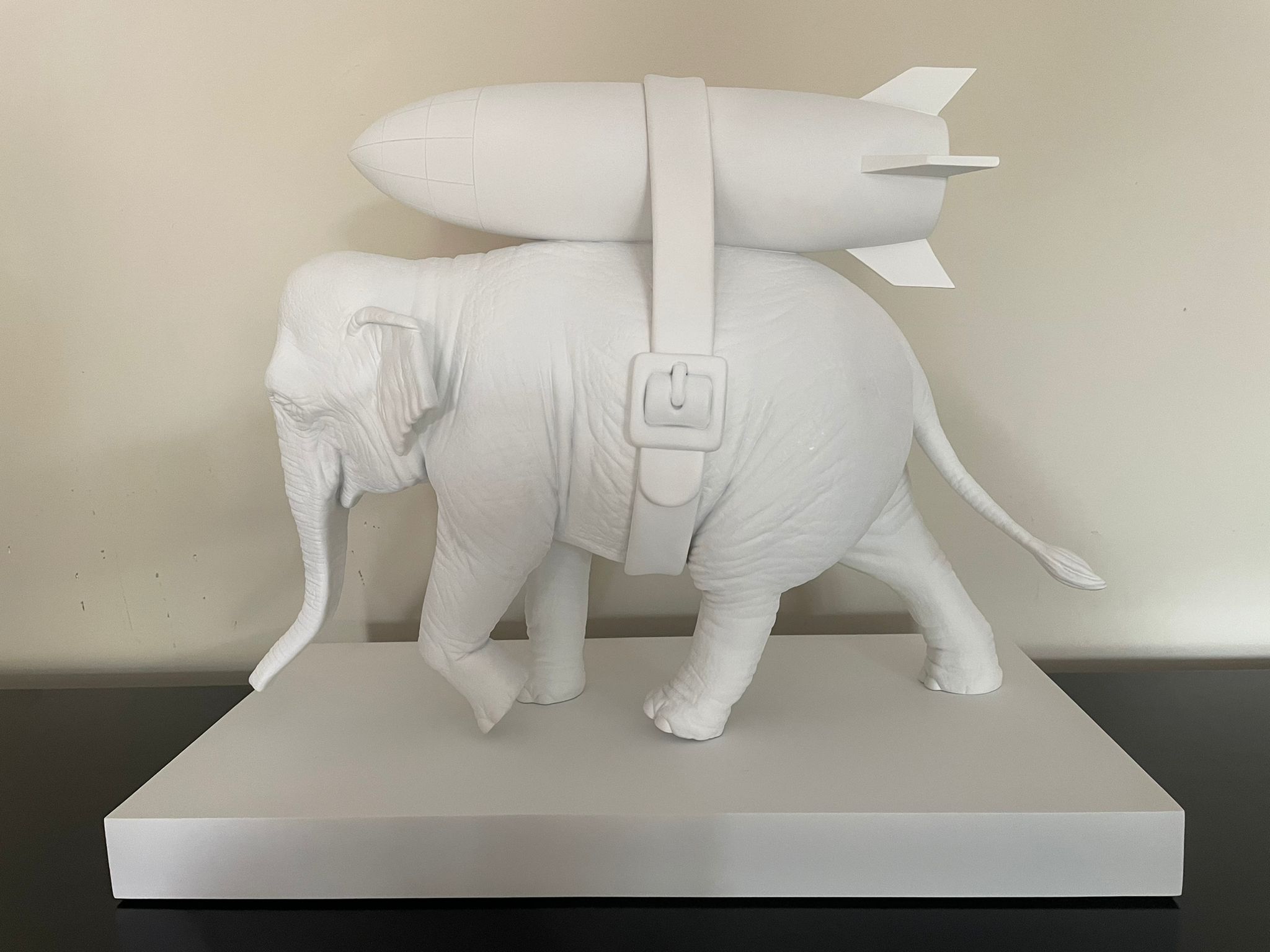 Banksy Elephant with Bomb Figure White, 2020 [Toys & Collectibles
