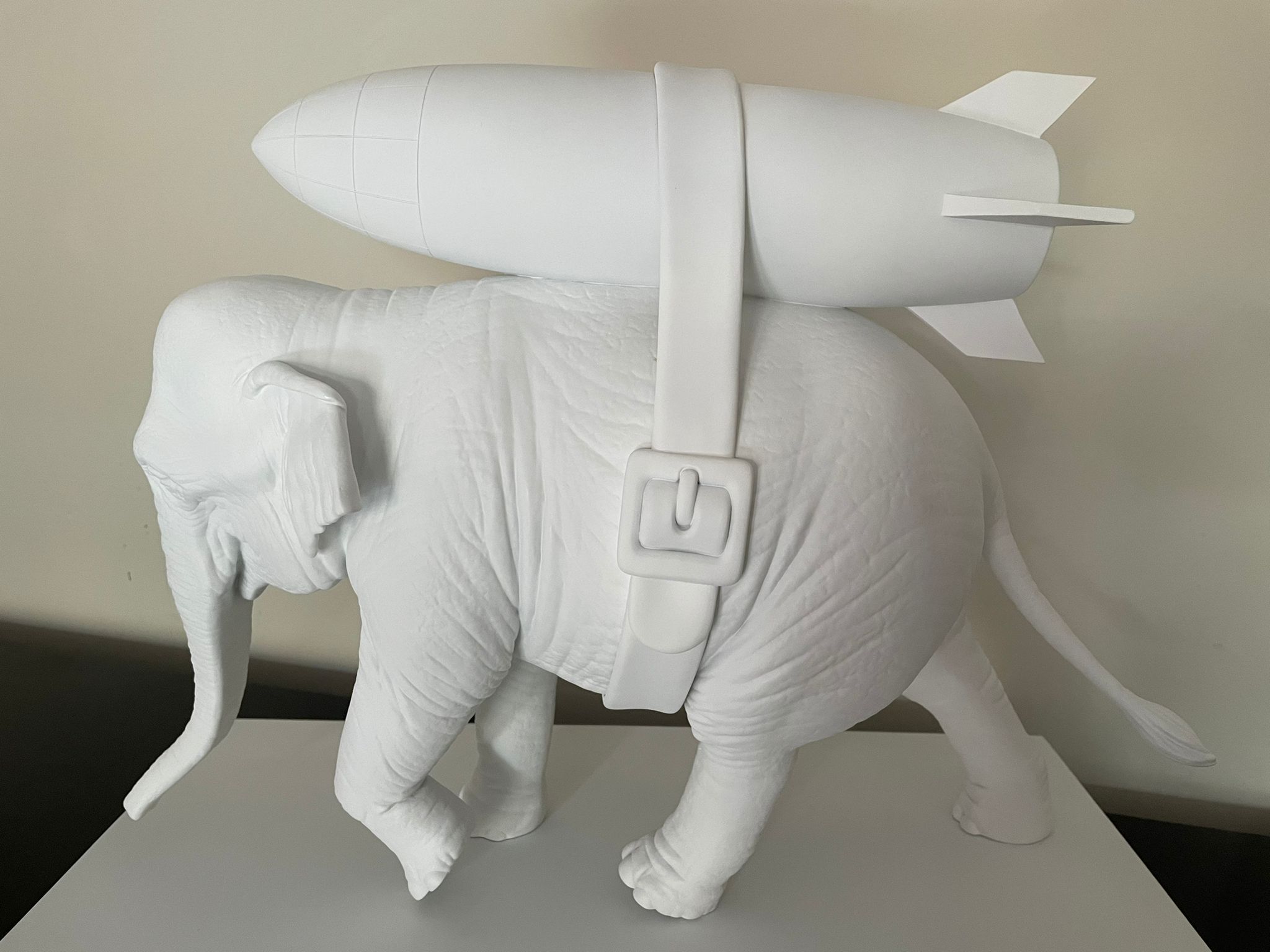 Banksy Elephant with Bomb Figure White, 2020 [Toys & Collectibles