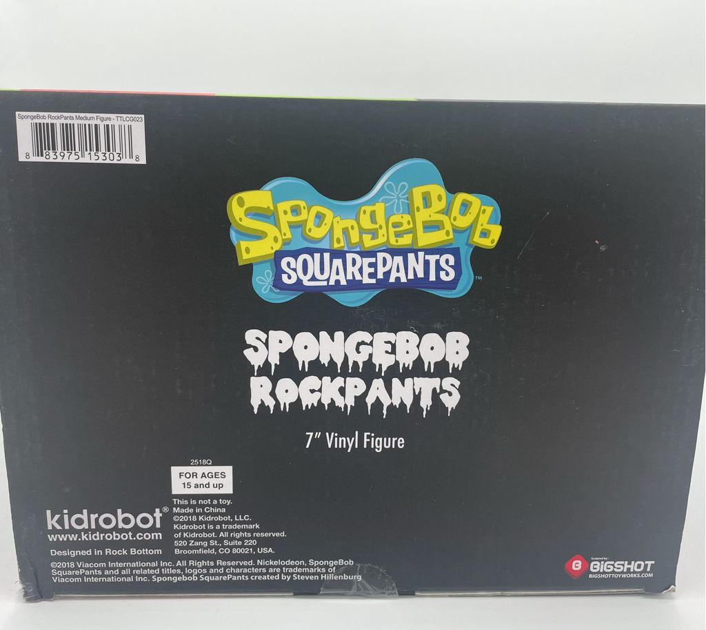 SpongeBob RockPants Art Toy Figure by Kidrobot - Black 13
